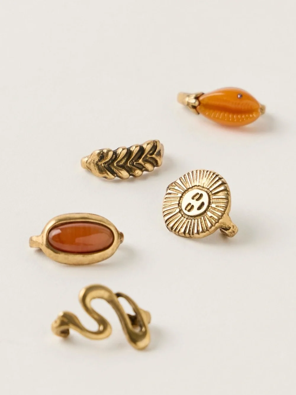 Free People Gold sandal charm set